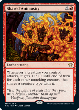 Shared Animosity (Commander 2020 Ikoria) Light Play