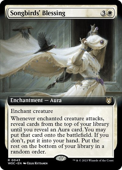 Songbirds' Blessing (Extended Art) (Commander: Wilds of Eldraine) Light Play