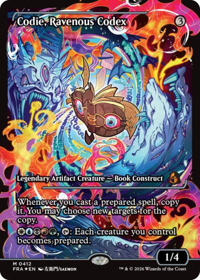 Codie, Ravenous Codex (Showcase) (Reality Fracture) Light Play Foil