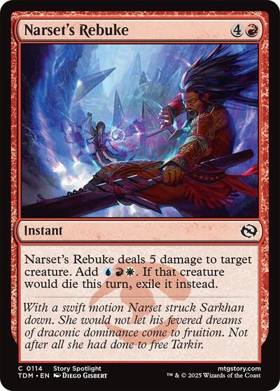 Narset's Rebuke (Tarkir: Dragonstorm) Light Play