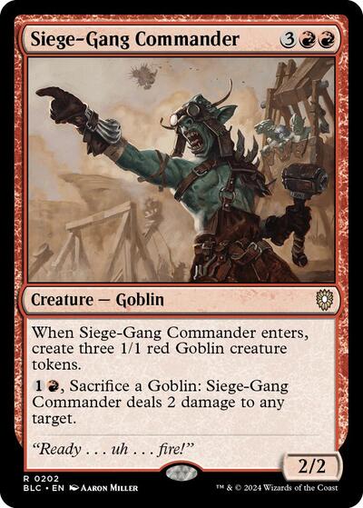 Siege-Gang Commander (Commander: Bloomburrow) Light Play