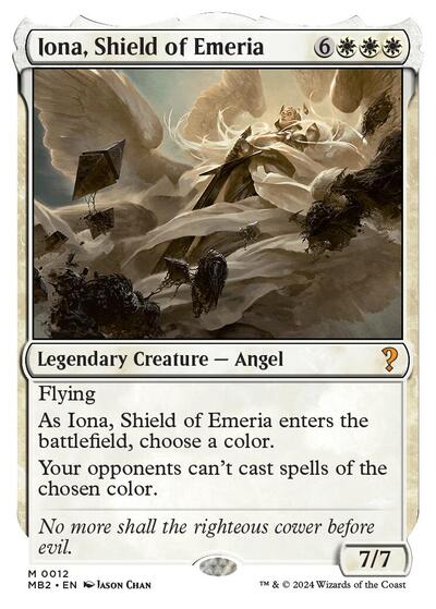 Iona, Shield of Emeria (White Border) (Mystery Booster 2) Light Play