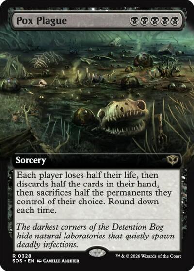 Pox Plague (Extended Art) (Secrets of Strixhaven) Light Play