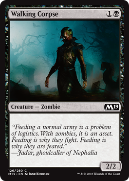 Walking Corpse (Magic 2019 Core Set) Light Play