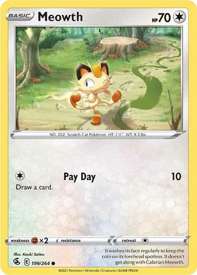Meowth (SWSH08: Fusion Strike) Light Play