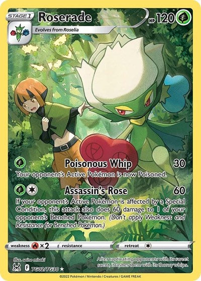 Roserade (SWSH11: Lost Origin Trainer Gallery) Light Play Holofoil