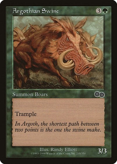 Argothian Swine (Urza's Saga) Light Play