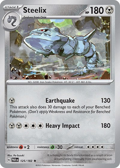 Steelix - 125 (Scarlet and Violet: Paradox Rift) Light Play Holofoil