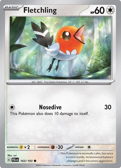 Fletchling (SV02: Paldea Evolved) Light Play Reverse Holofoil