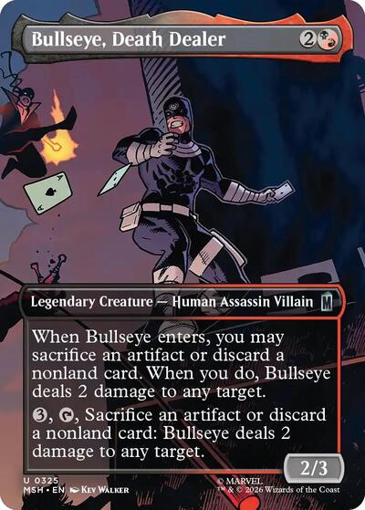 Bullseye, Death Dealer (Borderless) (Marvel Super Heroes) Light Play