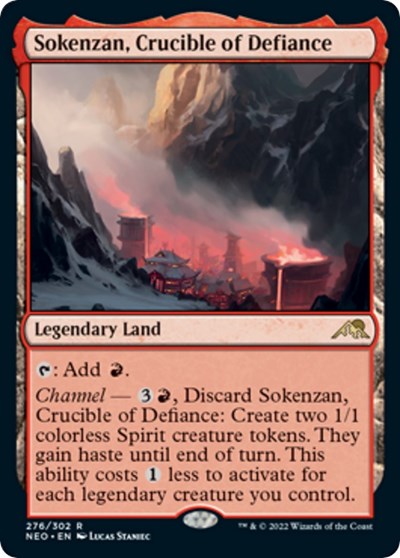 Sokenzan, Crucible of Defiance (Kamigawa: Neon Dynasty) Light Play
