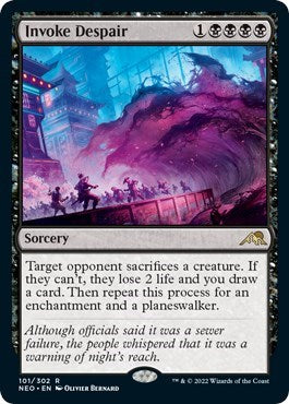 Invoke Despair (Kamigawa: Neon Dynasty) Damaged / Poor