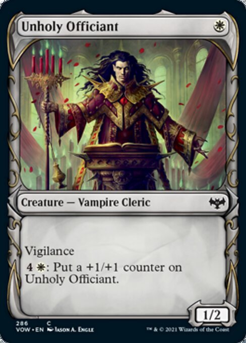 Unholy Officiant (Showcase) (Innistrad: Crimson Vow) Light Play