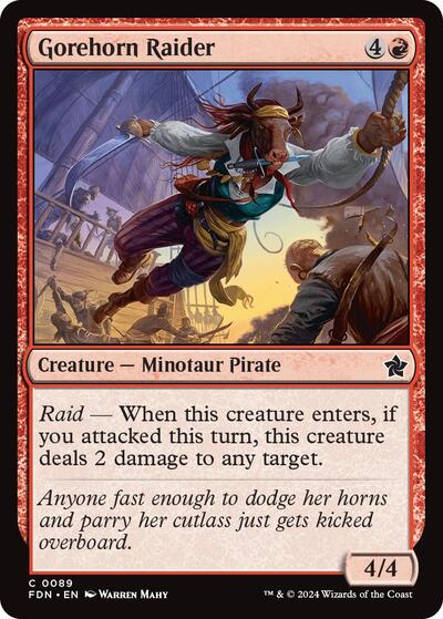 Gorehorn Raider (Foundations) Light Play Foil