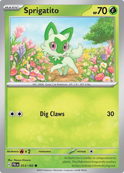 Sprigatito - 013 (SV02: Paldea Evolved) Light Play