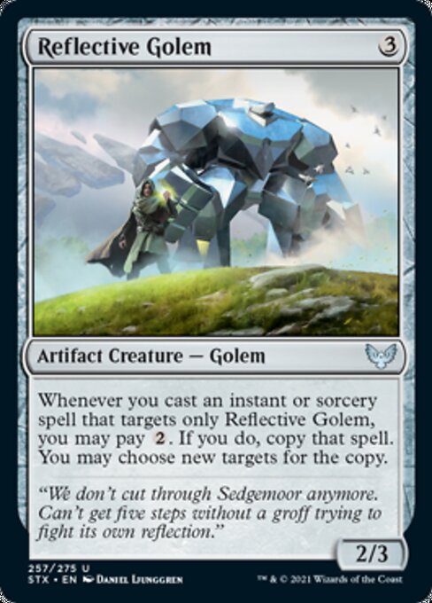 Reflective Golem (Strixhaven) Light Play