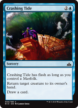 Crashing Tide (Rivals of Ixalan) Light Play