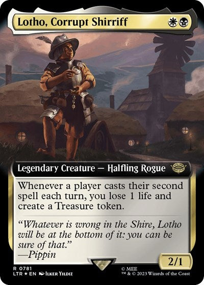 Lotho, Corrupt Shirriff (Extended Art) (Surge Foil) (Universes Beyond: The Lord of the Rings: Tales of Middle-earth) Near Mint Foil