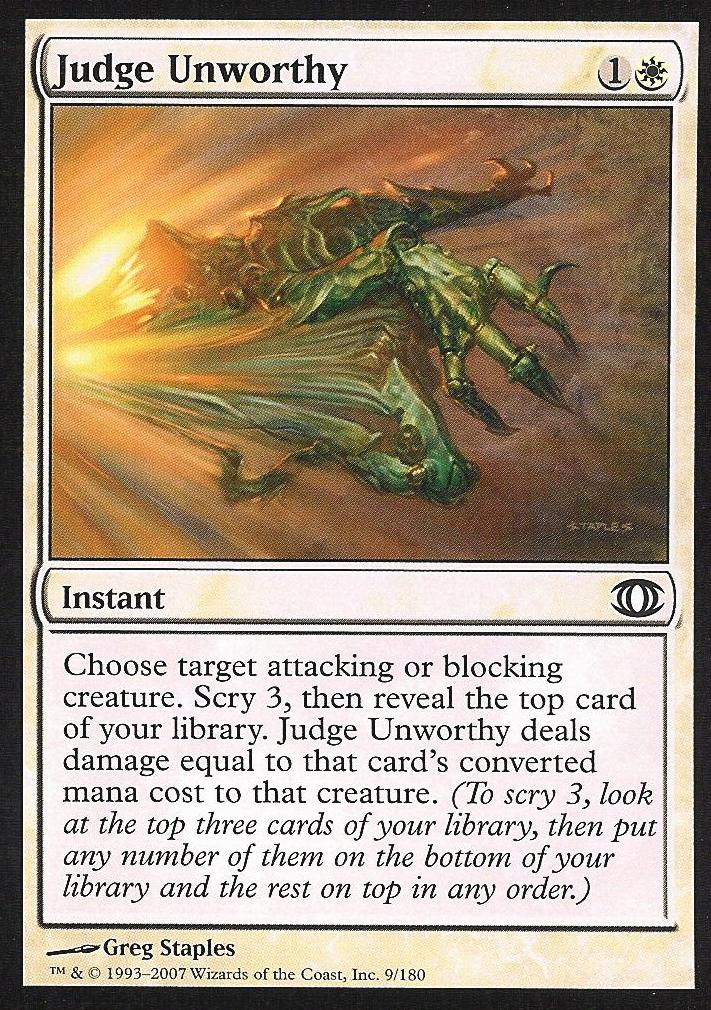 Judge Unworthy (Futuresight) Light Play