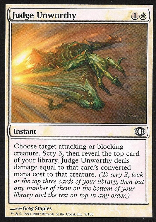 Judge Unworthy (Futuresight) Light Play
