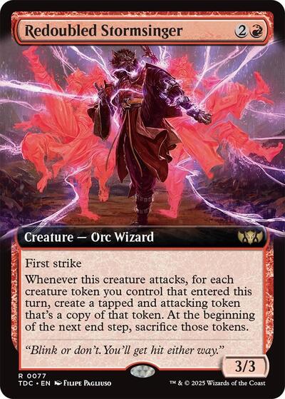 Redoubled Stormsinger (Extended Art) (Commander: Tarkir: Dragonstorm) Light Play