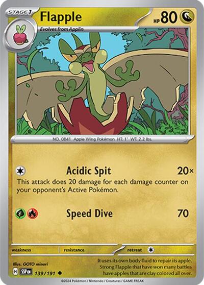 Flapple - 139 (SV08: Surging Sparks) Light Play