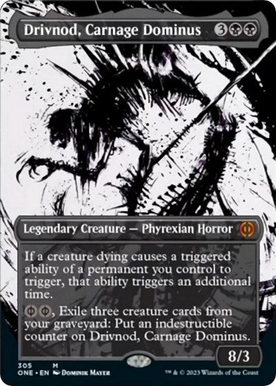 Drivnod, Carnage Dominus (Showcase) (Phyrexia: All Will Be One) Light Play