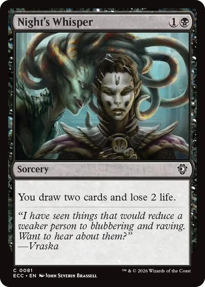 Night's Whisper (Commander: Lorwyn Eclipsed) Light Play