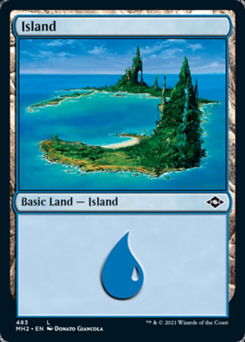 Island (483) (Modern Horizons 2) Light Play Foil