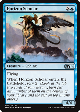 Horizon Scholar (Magic 2019 Core Set) Light Play