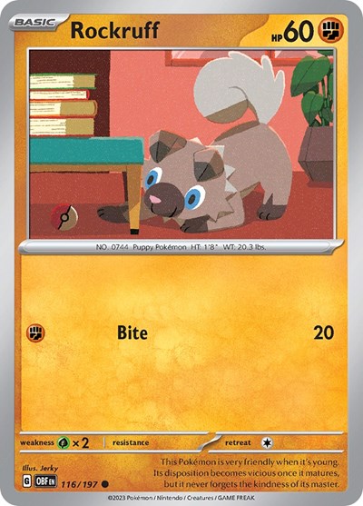 Rockruff (Scarlet and  Violet: Obsidian Flames) Light Play