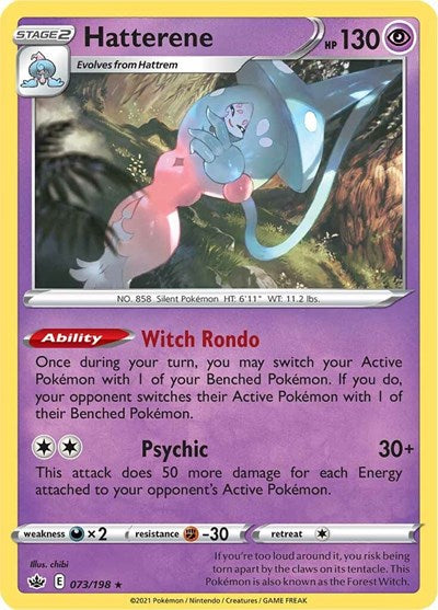 Hatterene (SWSH06: Chilling Reign) Light Play Holofoil