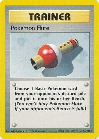 Pokemon Flute (Base Set) Damaged / Poor