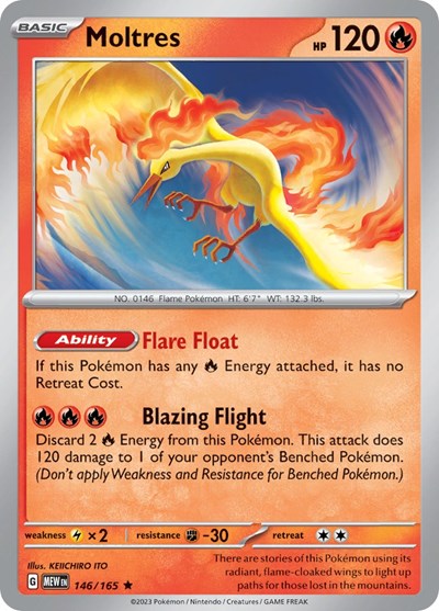 Moltres (Scarlet and Violet: 151) Light Play Holofoil
