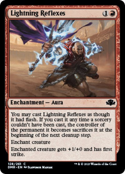 Lightning Reflexes (Dominaria Remastered) Light Play