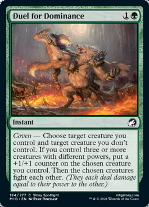 Duel for Dominance (Innistrad: Midnight Hunt) Light Play