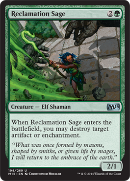 Reclamation Sage (Magic 2015 Core Set) Damaged / Poor