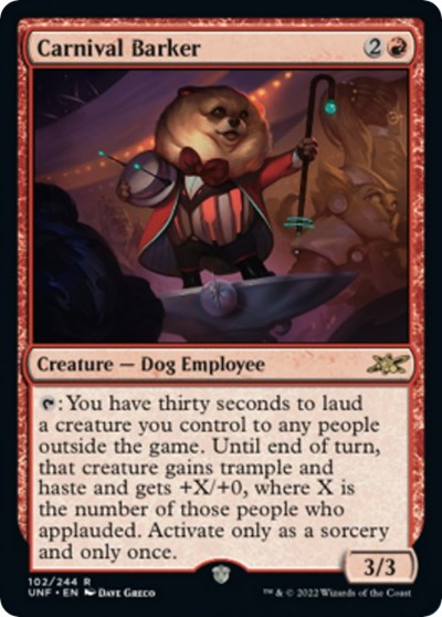 Carnival Barker (Unfinity) Light Play Foil