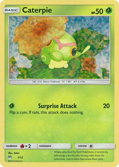 Caterpie - 1 (McDonald's Promos 2019) Damaged / Poor Holofoil