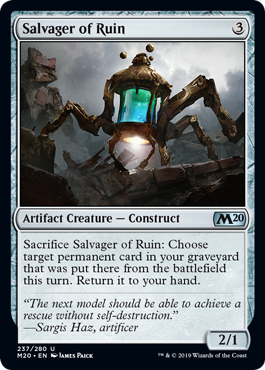 Salvager of Ruin (Magic 2020 Core Set) Light Play