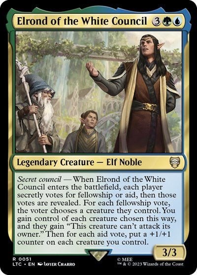 Elrond of the White Council (Commander: The Lord of the Rings: Tales of Middle-earth) Light Play