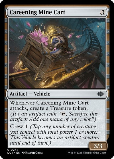Careening Mine Cart (The Lost Caverns of Ixalan) Medium Play Foil