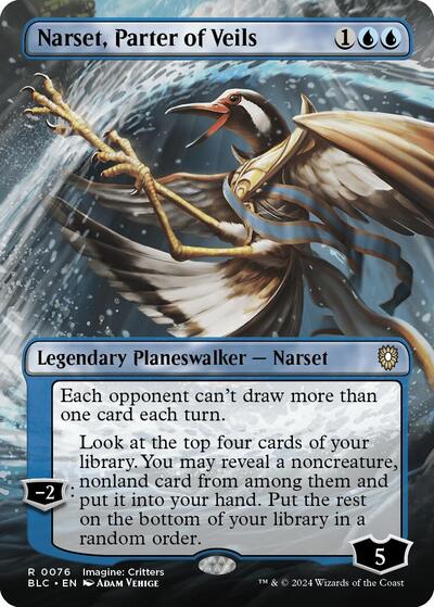 Narset, Parter of Veils (Borderless (Commander: Bloomburrow) Light Play