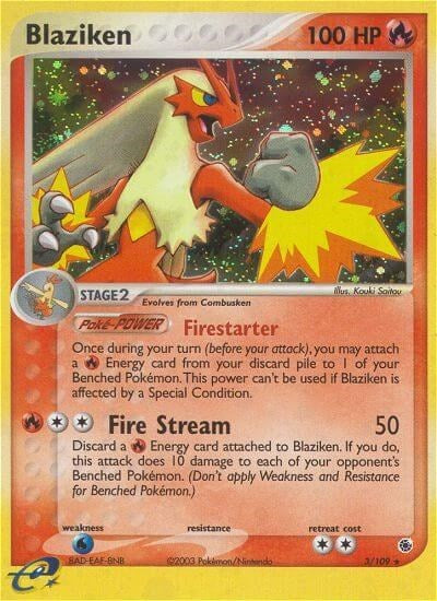 Blaziken - 3 (Ruby and Sapphire) Damaged / Poor Holofoil