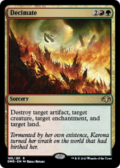Decimate (Dominaria Remastered) Light Play