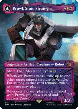Prowl, Stoic Strategist (Shattered Glass) (Universes Beyond: Transformers) Light Play