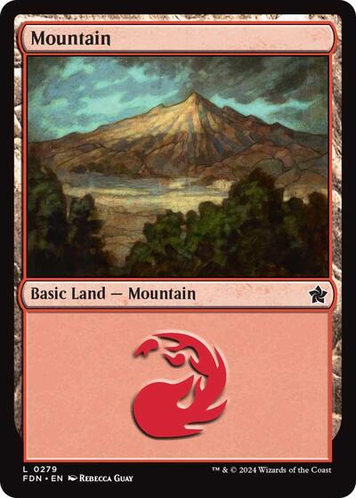Mountain (0279) (Foundations) Light Play Foil