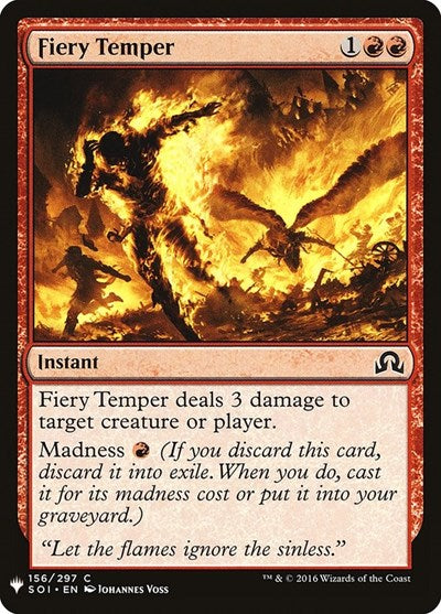 Fiery Temper (Mystery Booster) Light Play