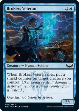 Brokers Veteran (Streets of New Capenna) Light Play Foil
