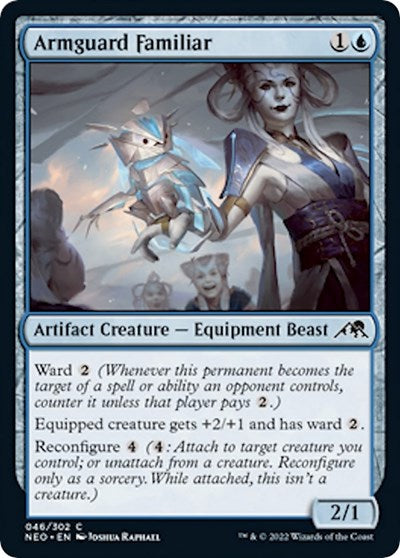 Armguard Familiar (Kamigawa: Neon Dynasty) Light Play Foil
